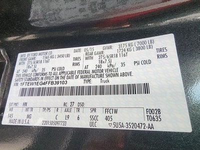 2015 Ford F-150 XLT