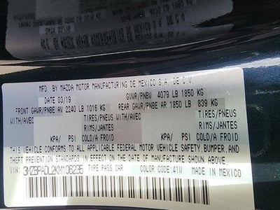2019 Mazda Mazda3 Preferred