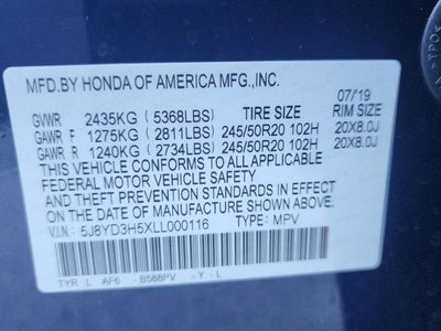 2020 Acura MDX Technology