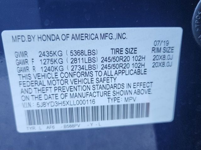 2020 Acura MDX Technology