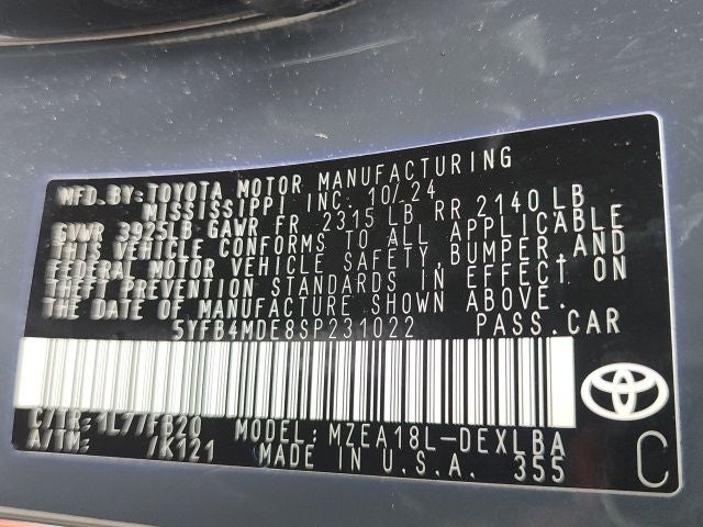 2025 Toyota Corolla LE