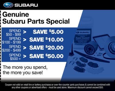 Genuine Subaru Parts Special