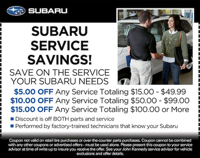 Subaru Service Savings